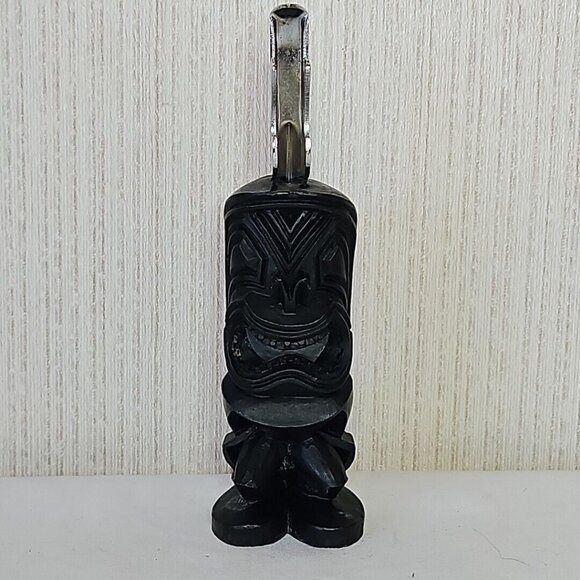 Tiki Bar Bottle Opener Ulani Hawaiian God Coco Joe Black Lava Hapa Wood Figurine - Picture 9 of 10
